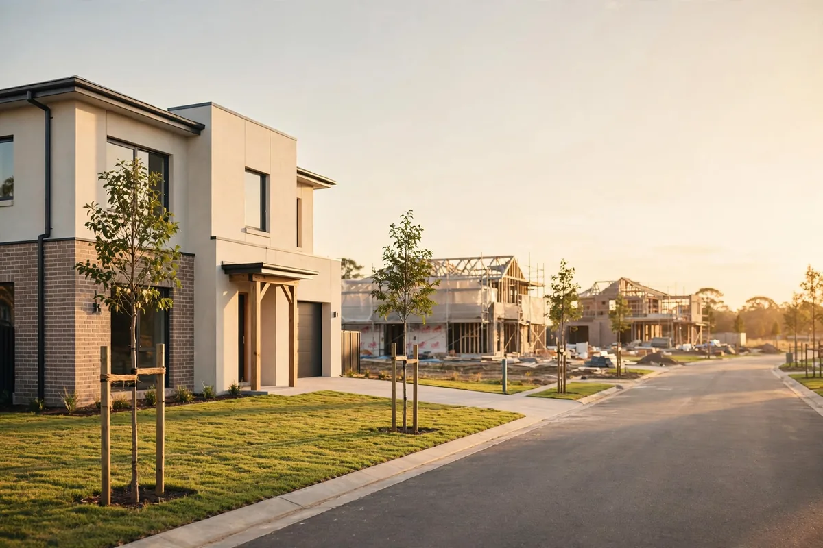 A newly built house and land estate in Clyde North